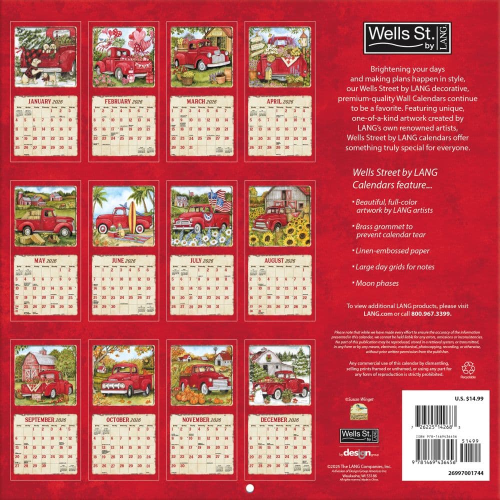 Country Road 2026 Wall Calendar_ALT1