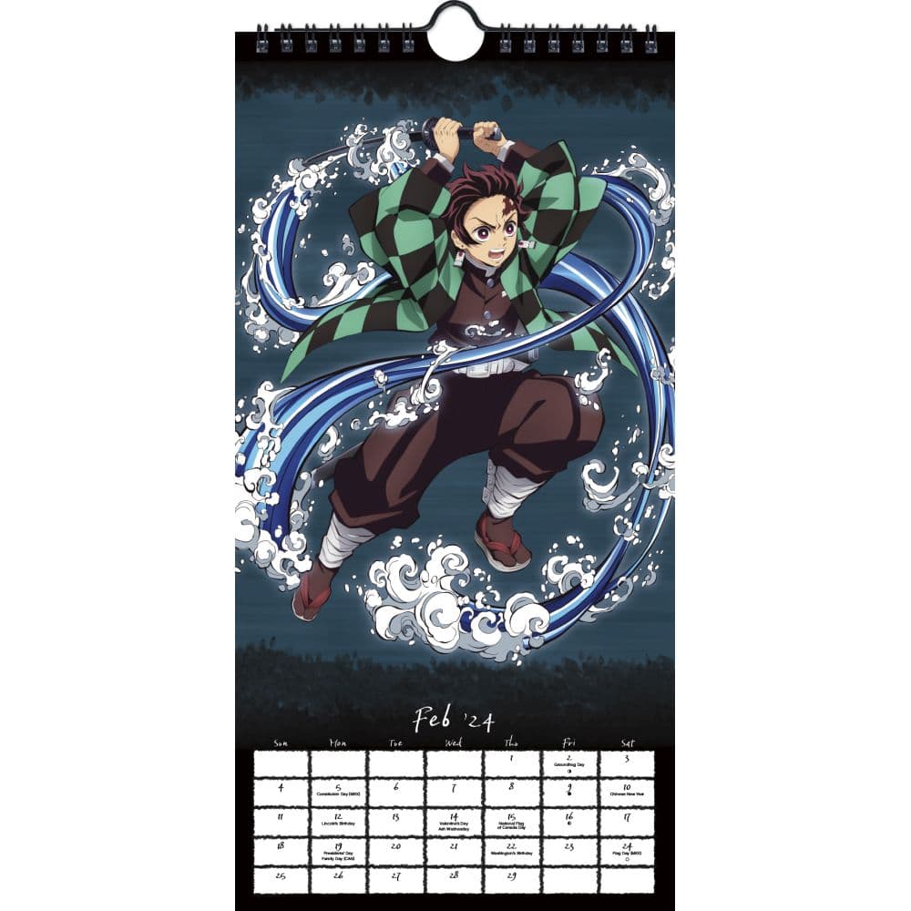 Demon Slayer 2024 Poster Slim Wall Calendar