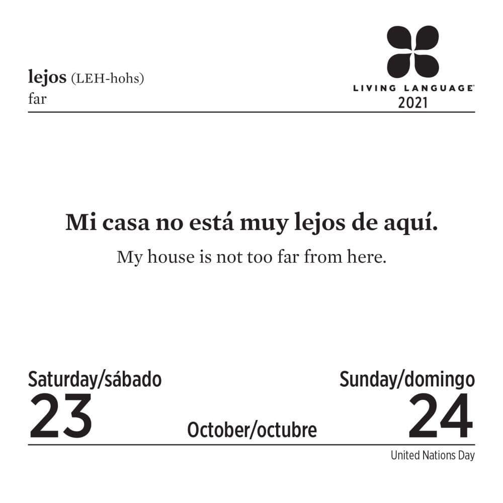 Spanish Living Language Desk Calendar Calendars Com