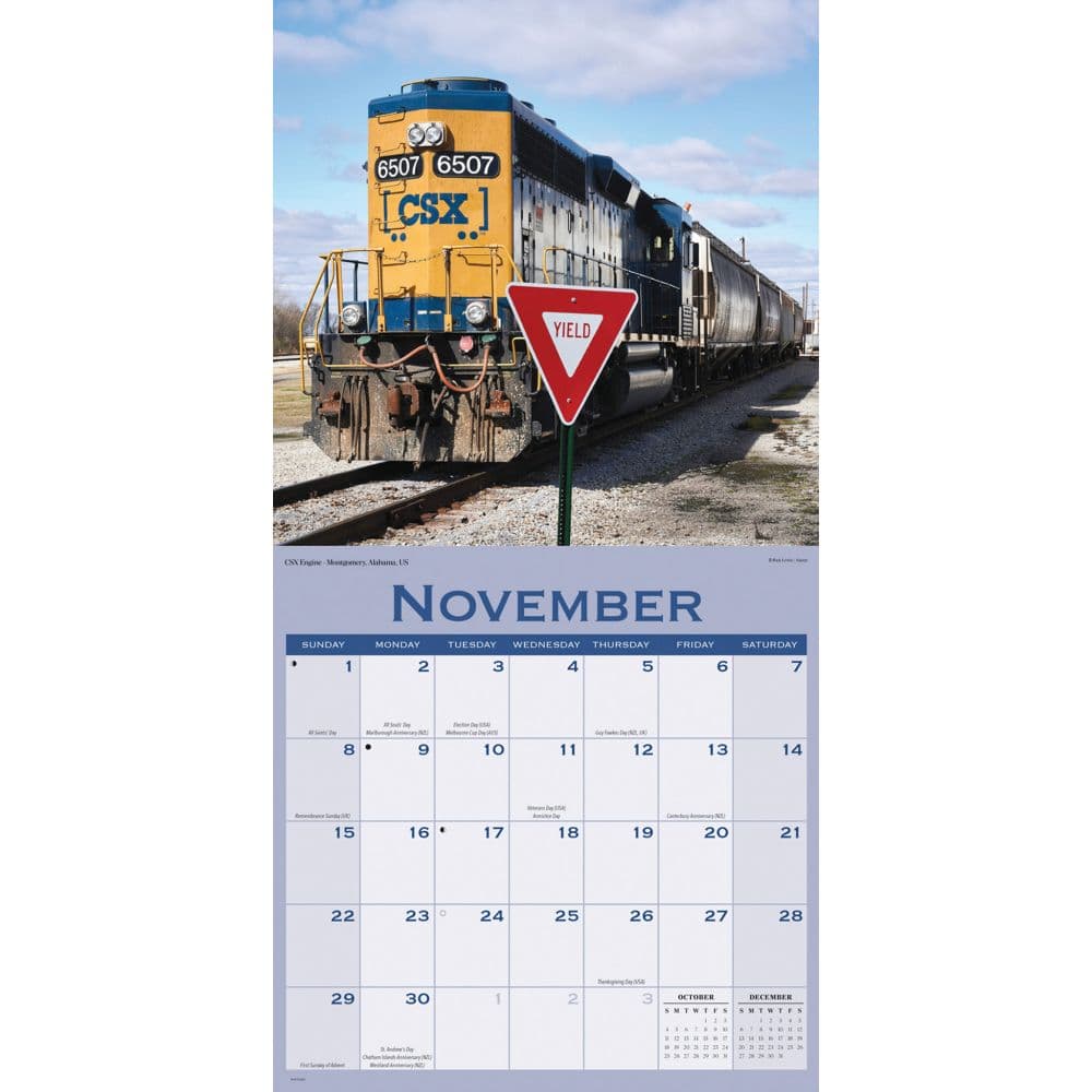 Railroads 2026 Wall Calendar Fourth Alternate Image