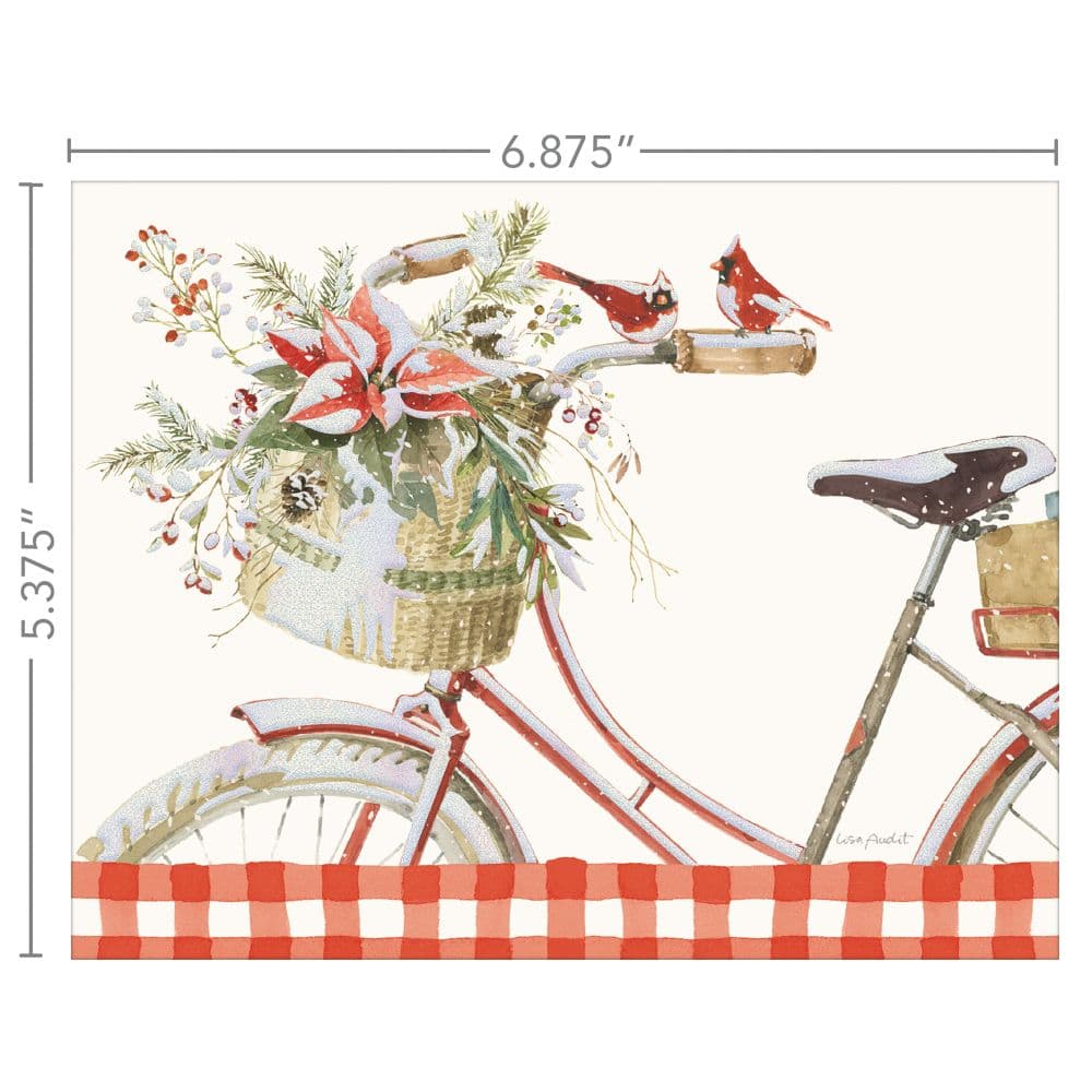 Winter Bike by Lisa Audit Boxed Christmas Cards Alt5