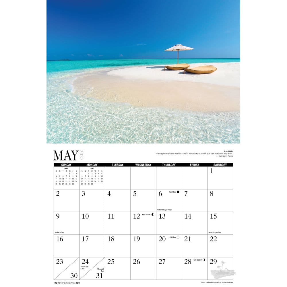 Sunsets and Beaches 2027 Wall Calendar Second Alternate Image