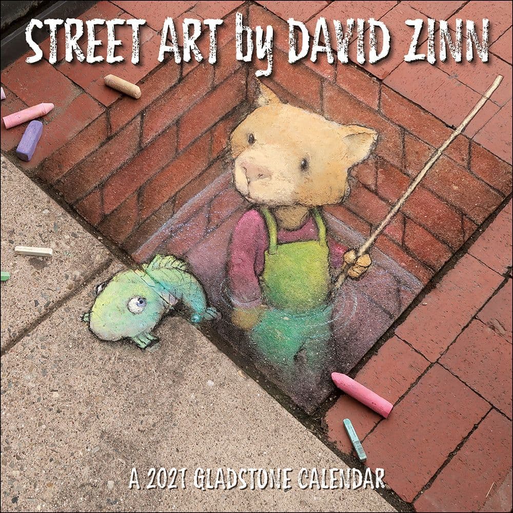 Street Art by David Zinn Wall Calendar
