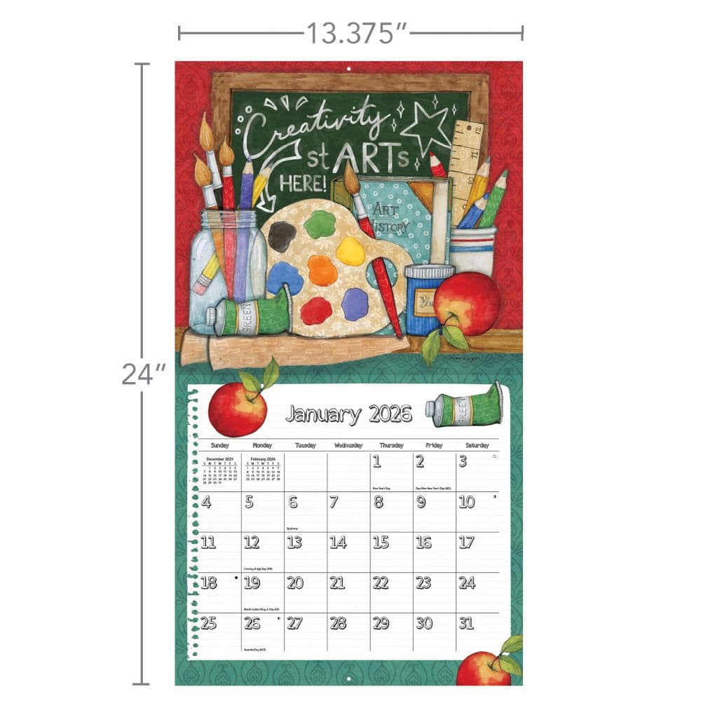 Schoolhouse 2026 Wall Calendar by Susan Winget_ALT6