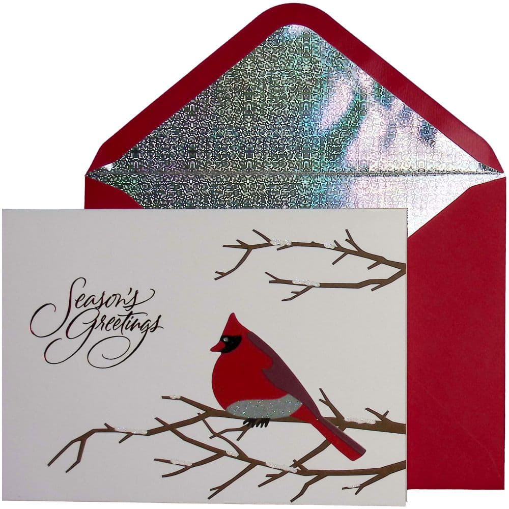 Cardinal on Branch Christmas Card Main Product Image