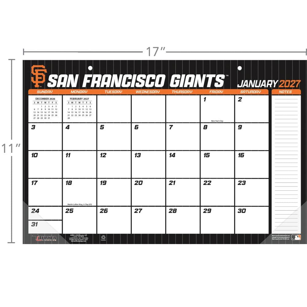 MLB San Francisco Giants 2027 Desk Pad Third Alternate Image