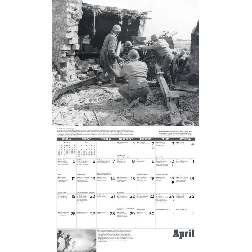 World War II Deluxe 2026 Wall Calendar Third Alternate Image