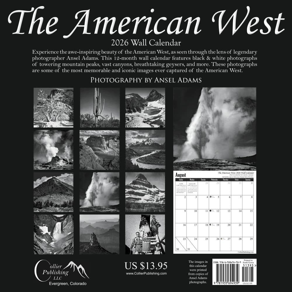 Ansel Adams 2026 Wall Calendar First Alternate Image