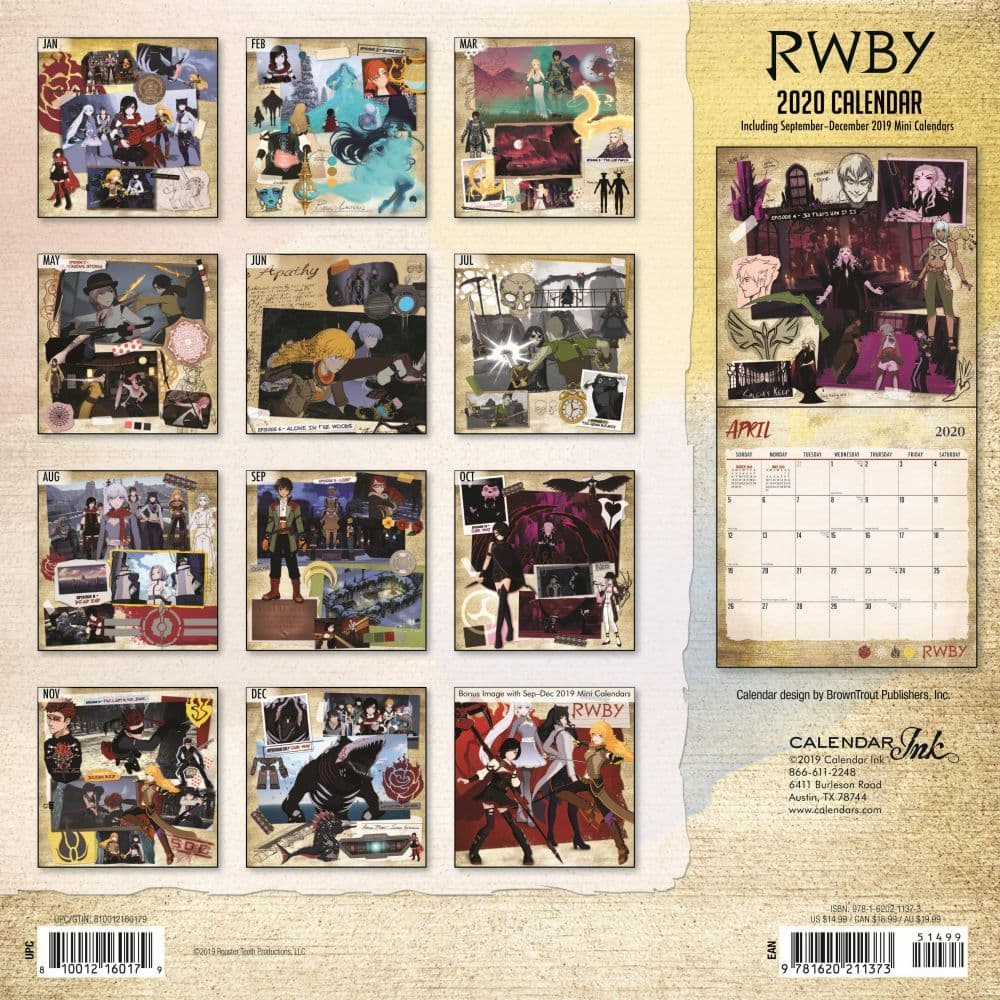 RWBY Wall Calendar