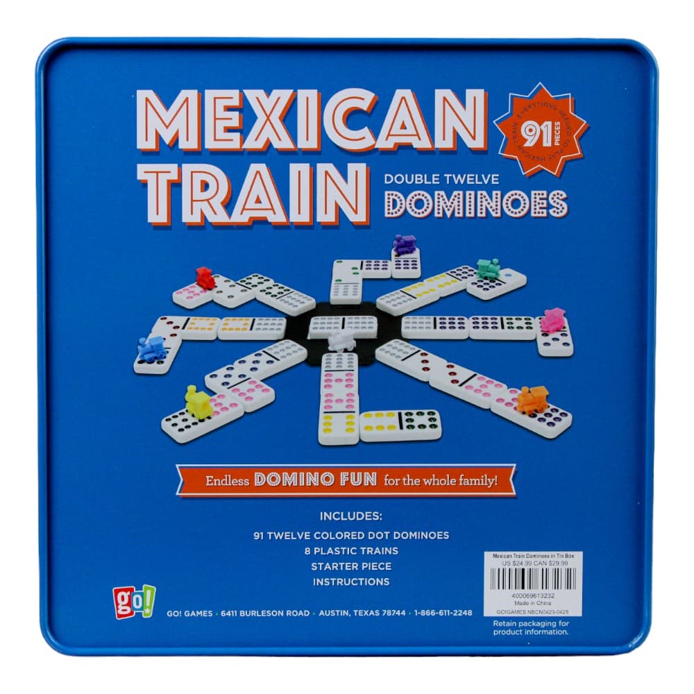 Mexican Train Dominoes in Tin Box Seventh Alternate Image