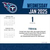 image NFL Tennessee Titans 2025 Desk Calendar week day