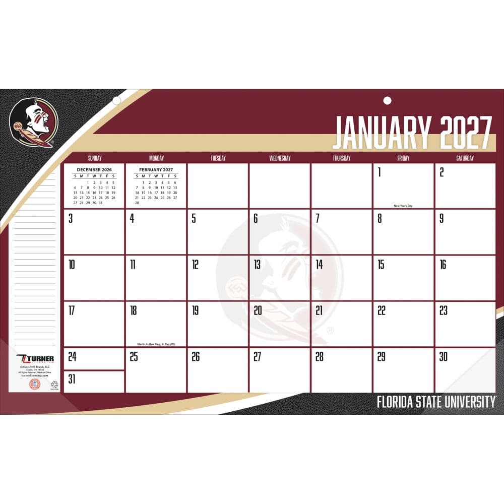 Florida State Seminoles 2027 Desk Pad First Alternate Image