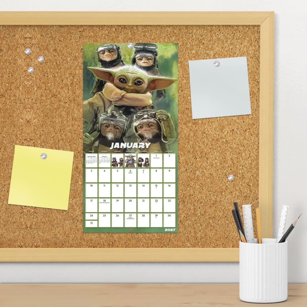 Star Wars Mandalorian Grogu 2027 Mini Wall Calendar Fourth Alternate Image