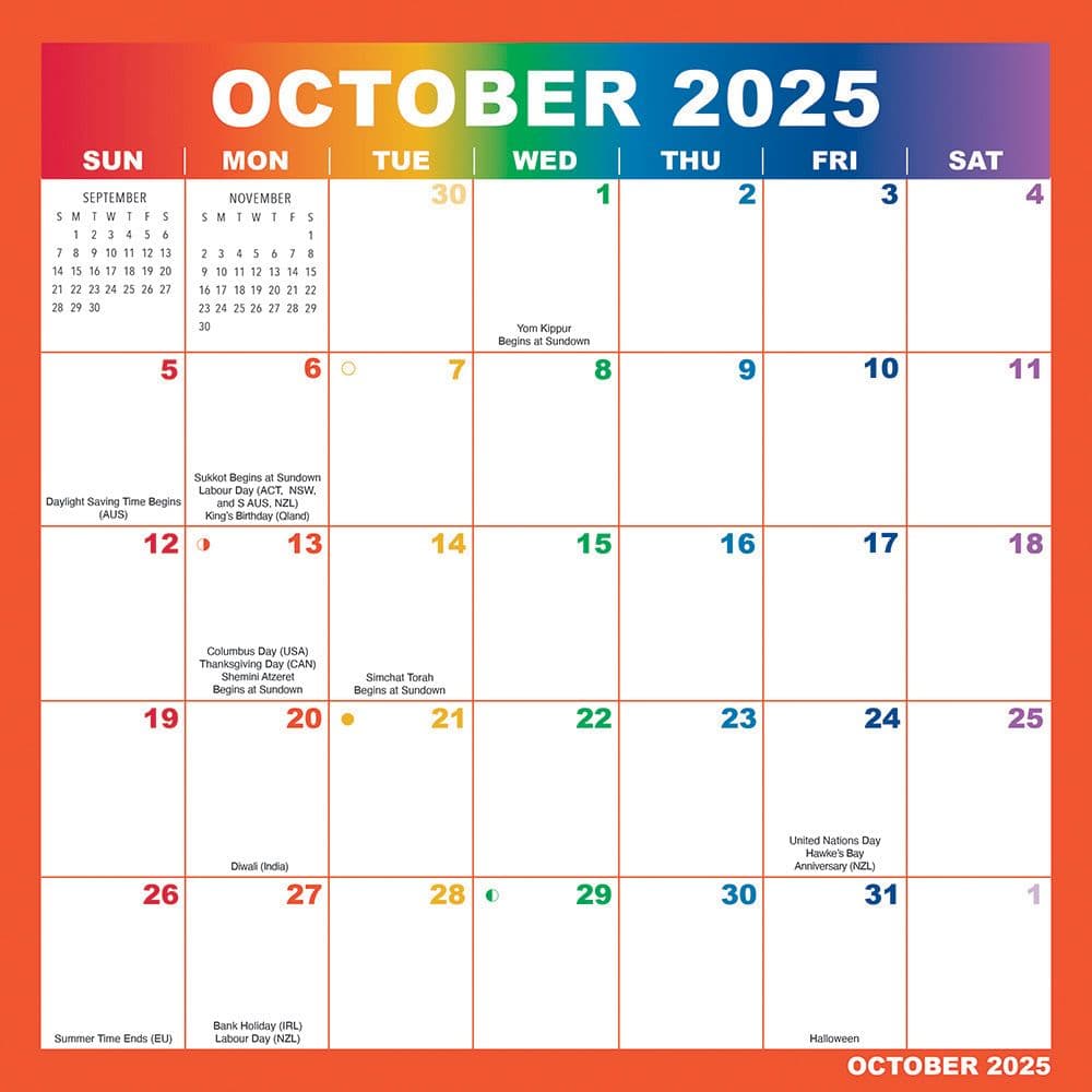 Rainbow Magic Grip 2025 Wall Calendar Fifth Alternate Image width=&quot;1000&quot; height=&quot;1000&quot;