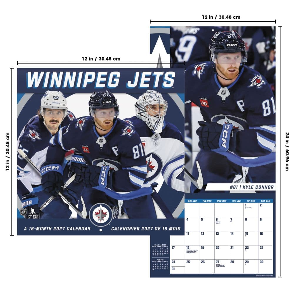 Winnipeg Jets Bilingual French 2027 Wall Calendar Sixth Alternate Image