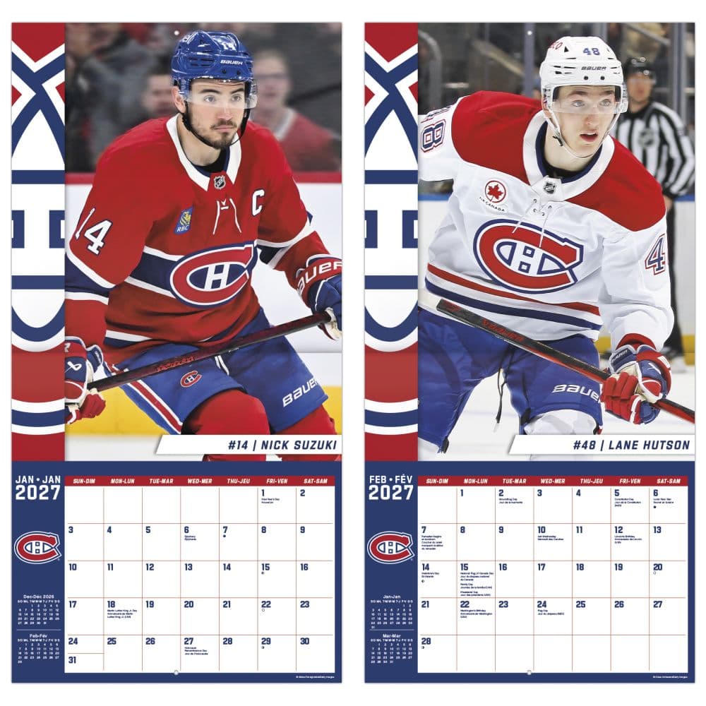 Montreal Canadiens Bilingual French 2027 Wall Calendar Fifth Alternate Image