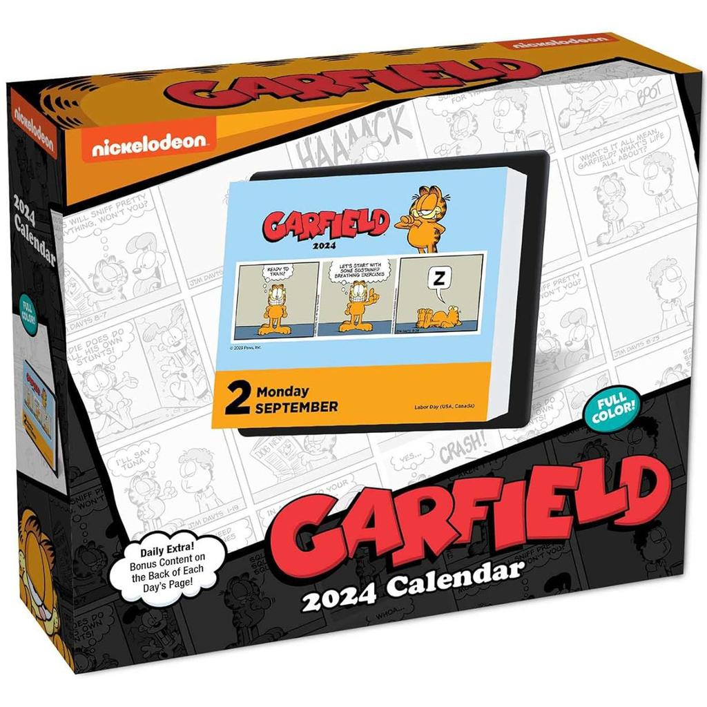 Garfield 2024 Desk Calendar Front of Box