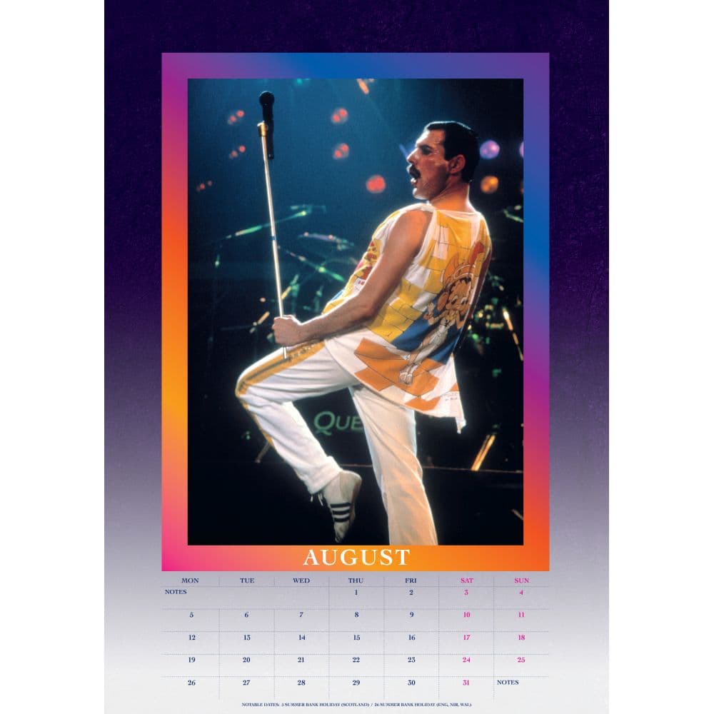 Freddie Mercury Poster 2024 Wall Calendar