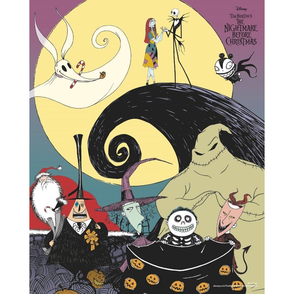 Nightmare Before Christmas Exclusive 2022 Wall Calendar With Collectors Print - Calendars.com