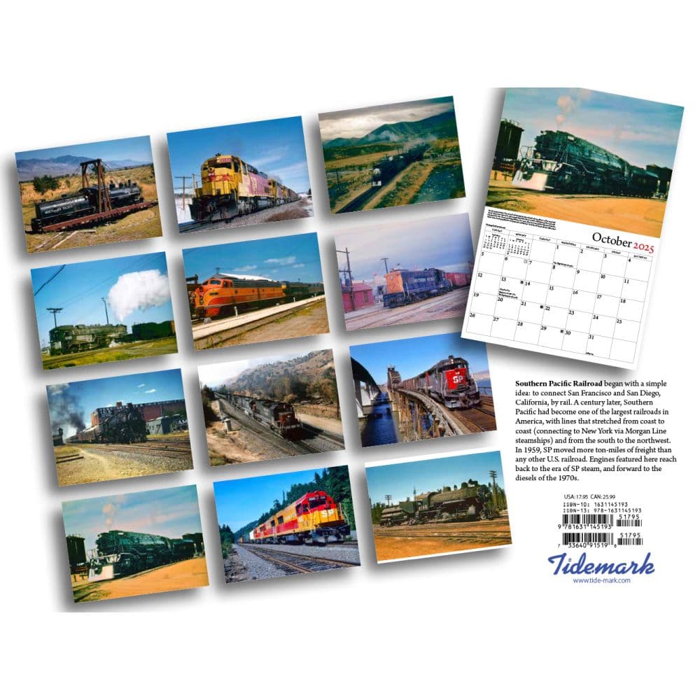 Southern Trains Pacific Railroad 2025 Wall Calendar First Alternate Image