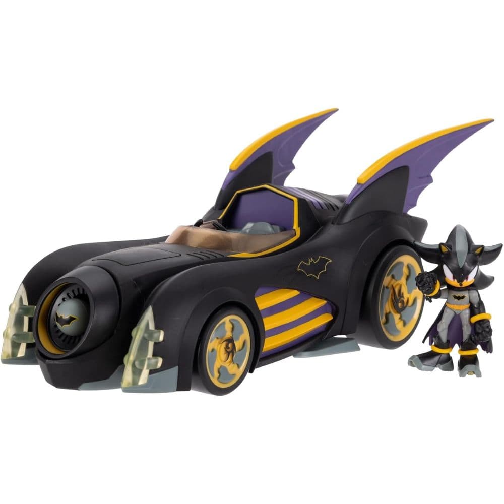 DC x Sonic the Hedgehog Shadow Batman with Batmobile Main Product Image