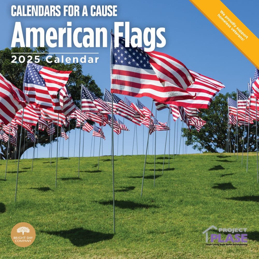 American Flags 2025 Wall Calendar