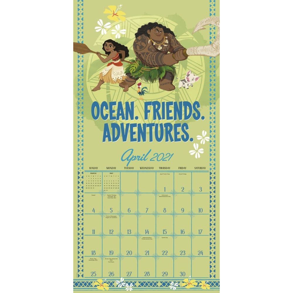 Moana Calendar 2023 Moana Wall Calendar - Calendars.com