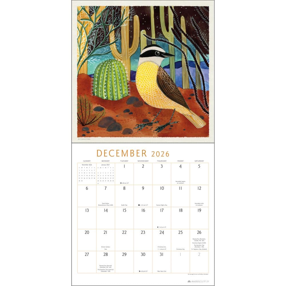 Feathered Friends 2026 Wall Calendar Third Alternate Image
