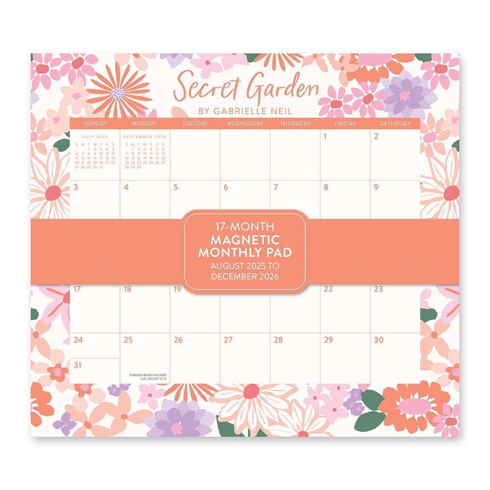 Secret Garden 2026 Magnetic Calendar Main Image