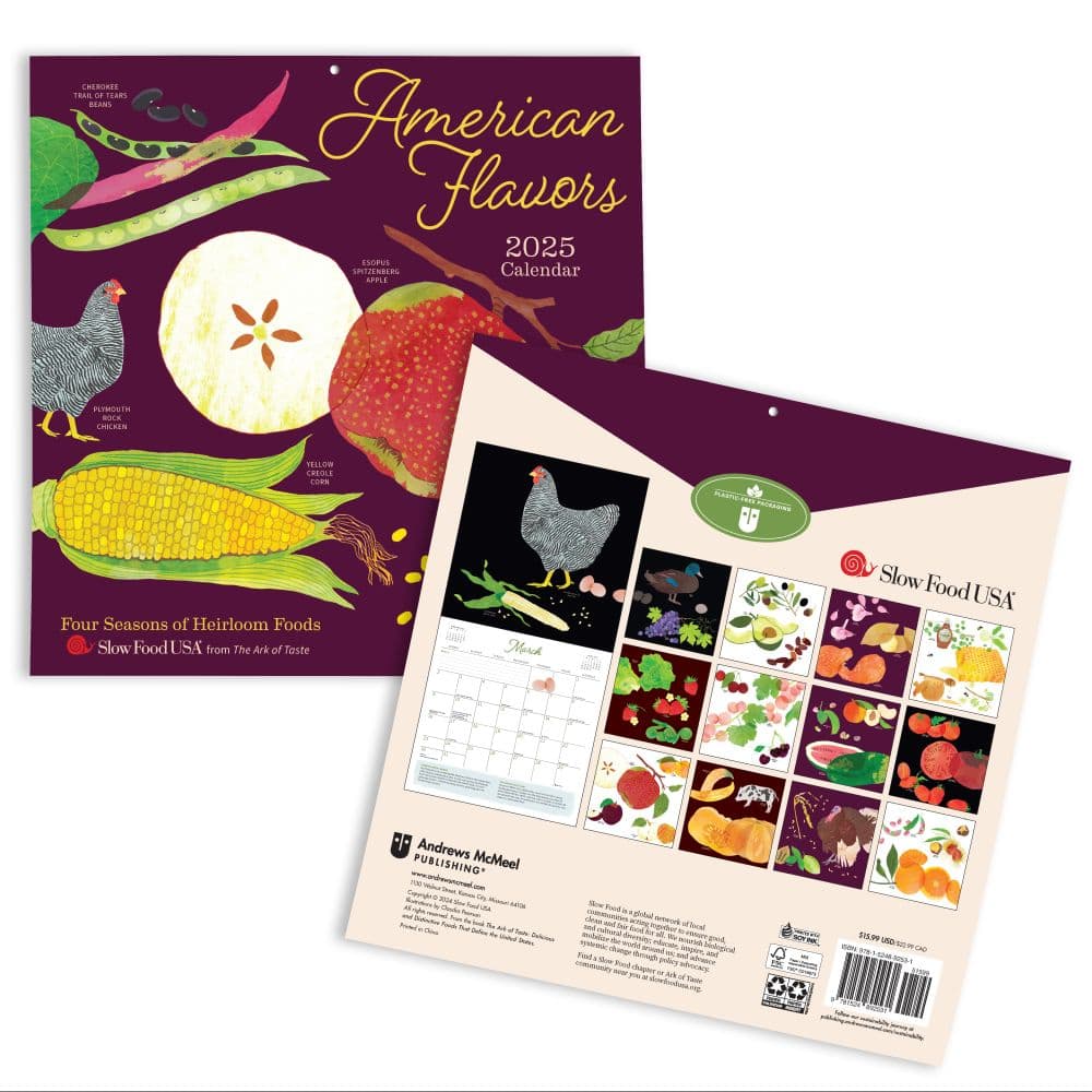 American Flavors 2025 Wall Calendar Fifth Alternate Image width=&quot;1000&quot; height=&quot;1000&quot;