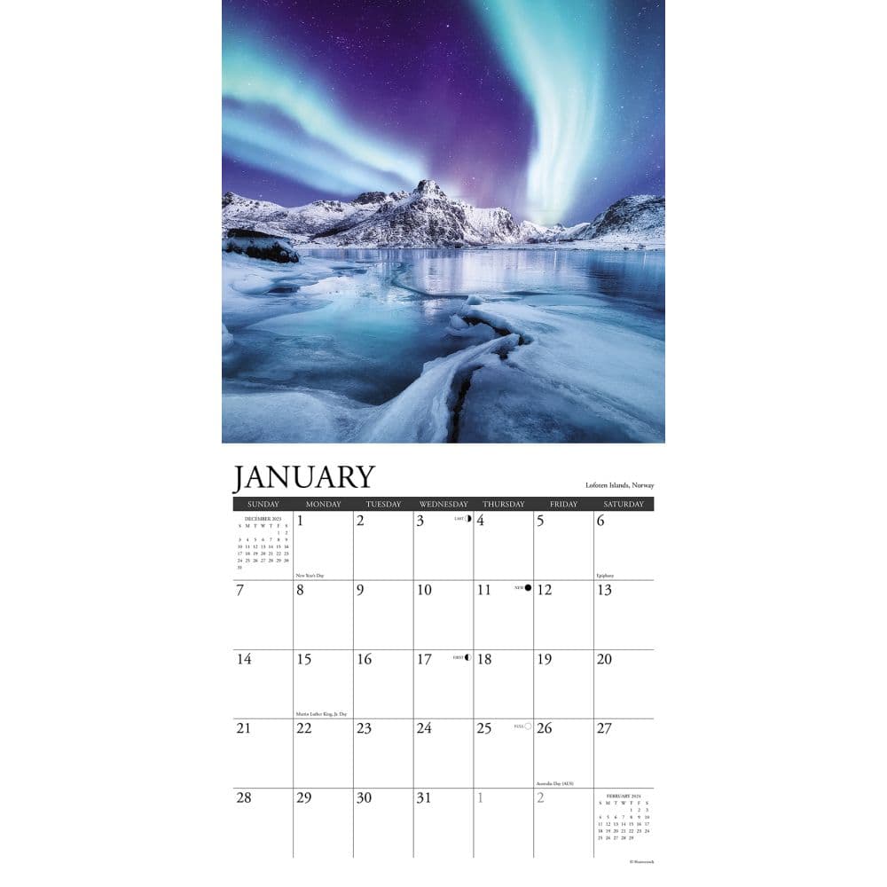 Northern Lights 2024 Wall Calendar Alternate Image 2