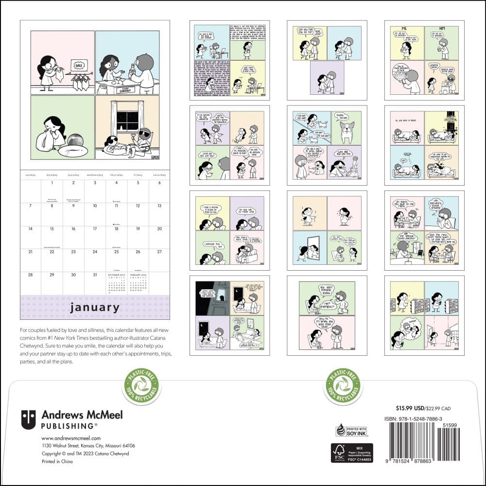 Catana Comics Little Moments 2024 Wall Calendar_ALT1