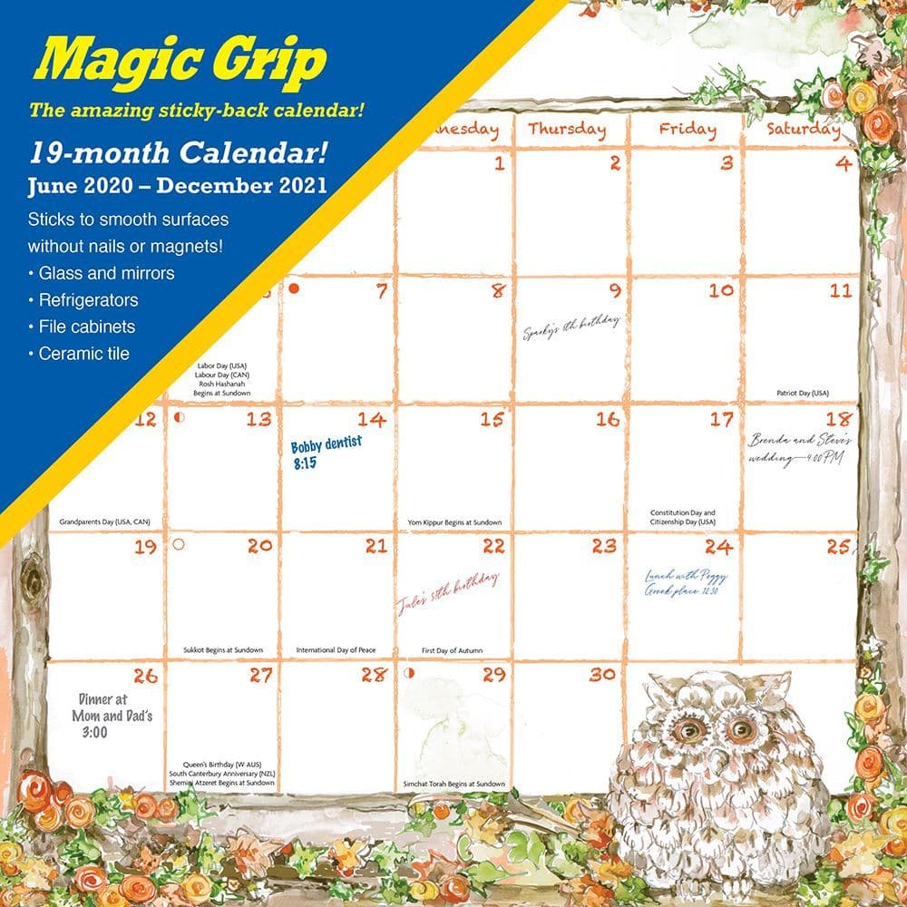 2021 Joyful Seasons Magic Grip Wall Calendar