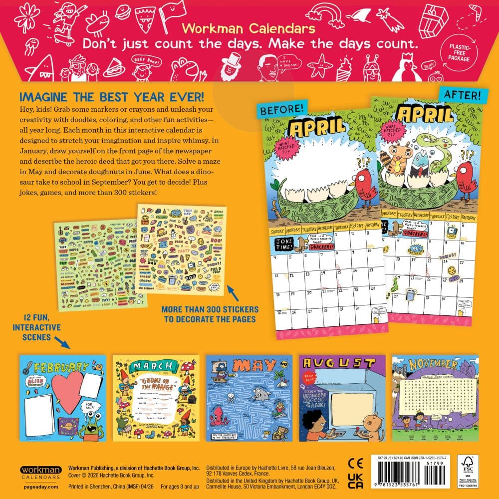 Kids Awesome Activity 2027 Wall Calendar First Alternate Image