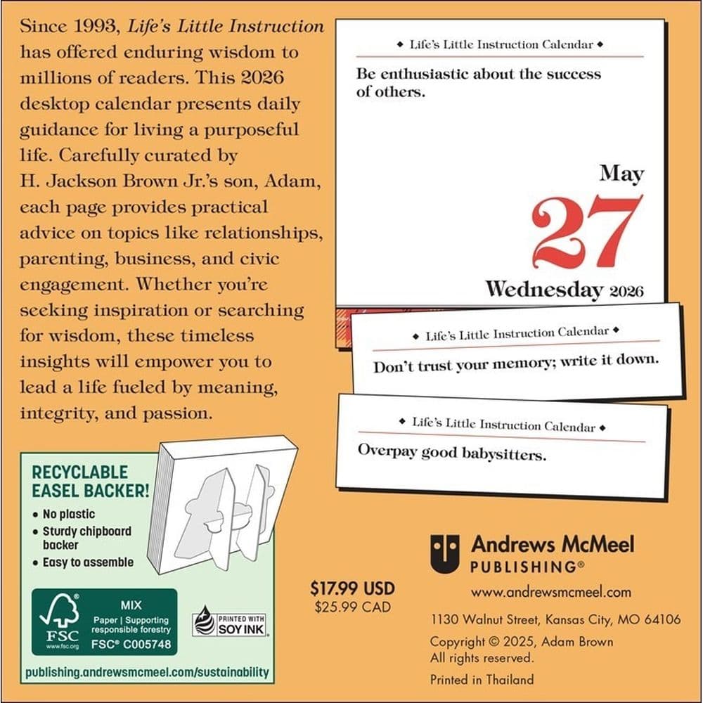 Lifes Little Instruction Calendar 2026 Desk Calendar First Alternate Image
