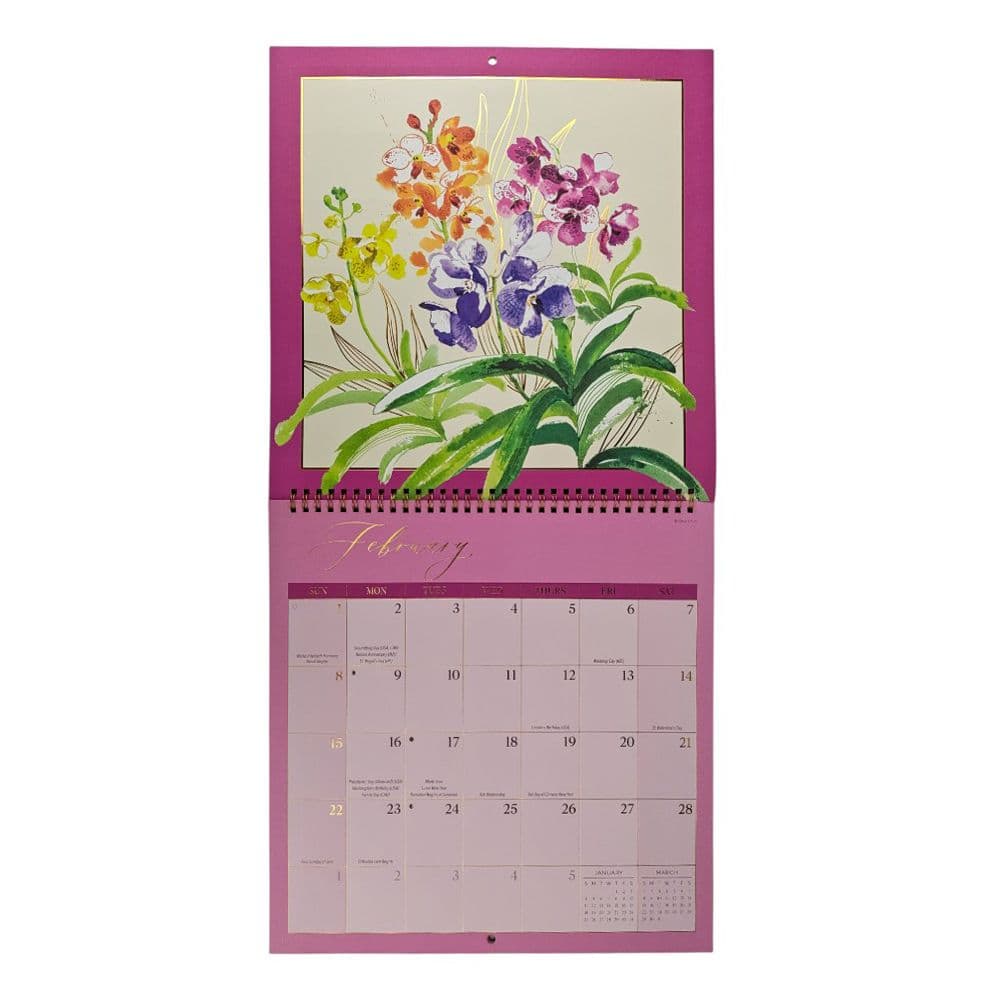 Exotic Orchids 2026 Spiral Wall Calendar Third Alternate Image