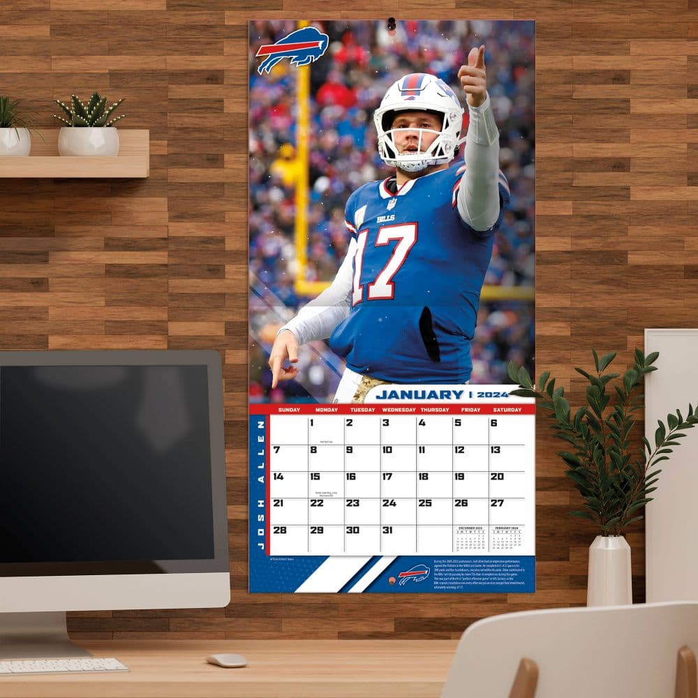 Buffalo Bills Josh Allen 2024 Wall Calendar