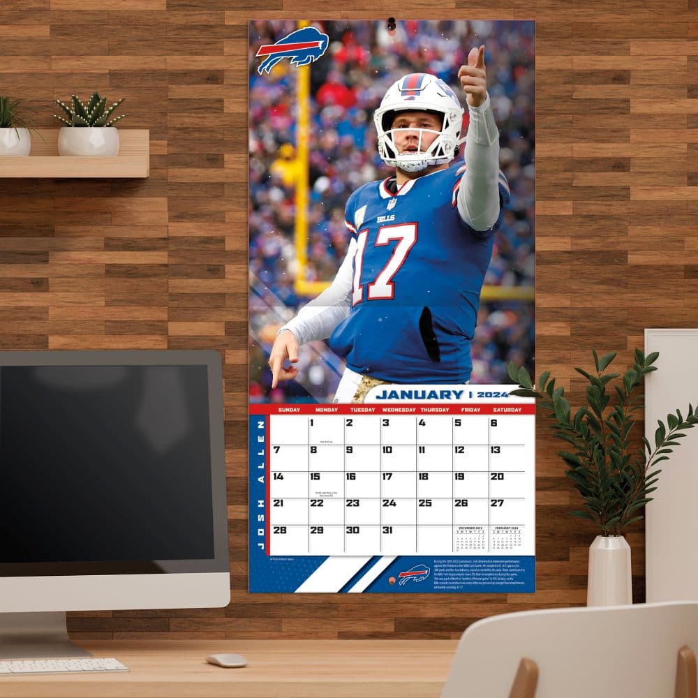 Buffalo Bills Josh Allen 2025 Wall Calendar