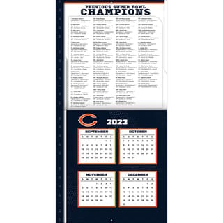 Chicago Bears 2023 - 2024 Calendar Schedule Decal Sticker Preview Magazine  E601