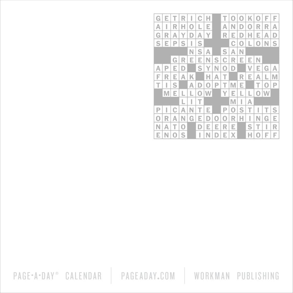 New York Times Crossword 2027 Page-A-Day Desk Calendar Fourth Alternate Image