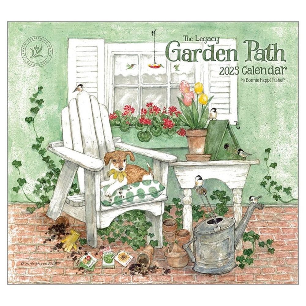 Garden Path by Bonnie Heppe Fisher 2025 Wall Calendar  Main Product Image width=&quot;1000&quot; height=&quot;1000&quot;