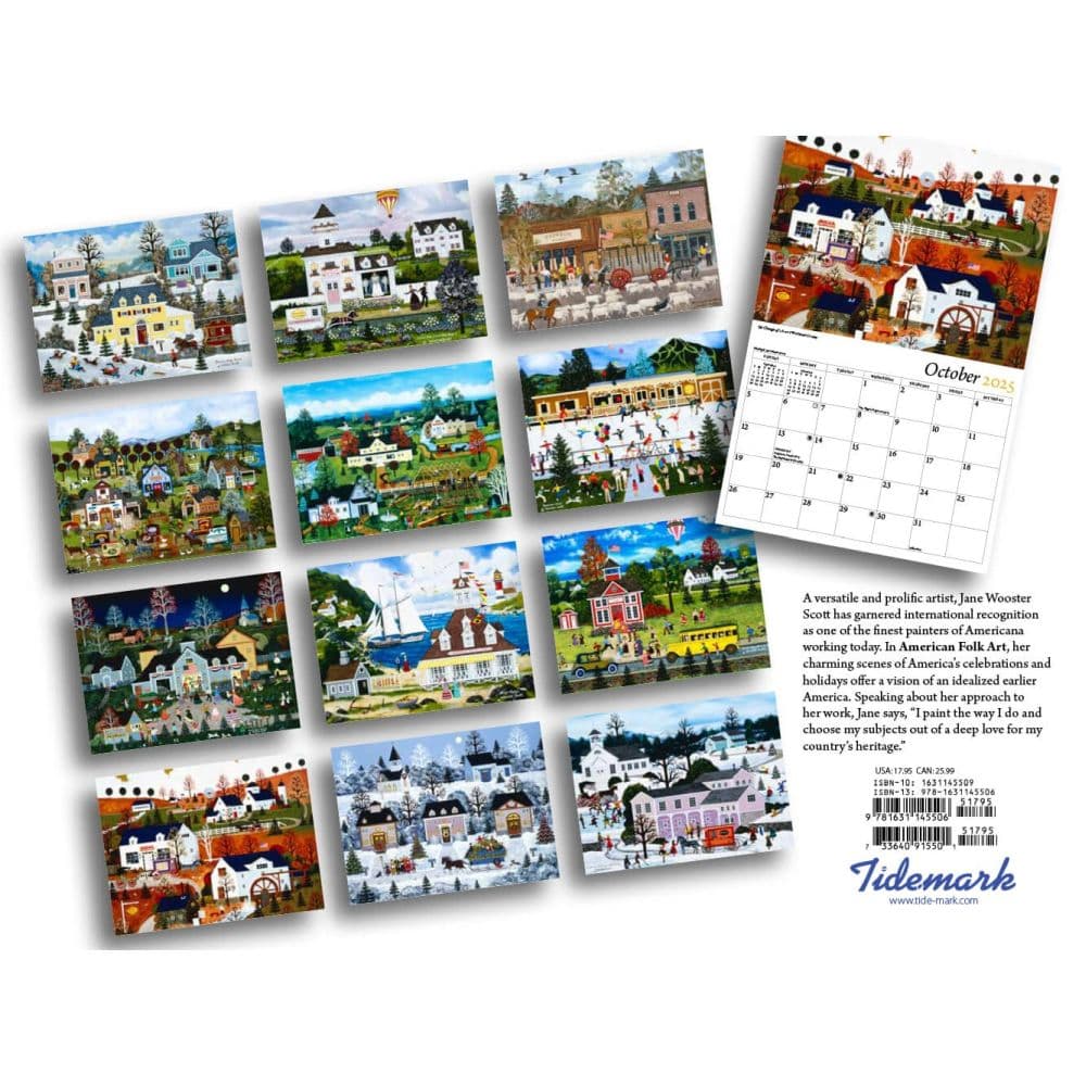 American Folk Art 2025 Wall Calendar First Alternate Image width="1000" height="1000"