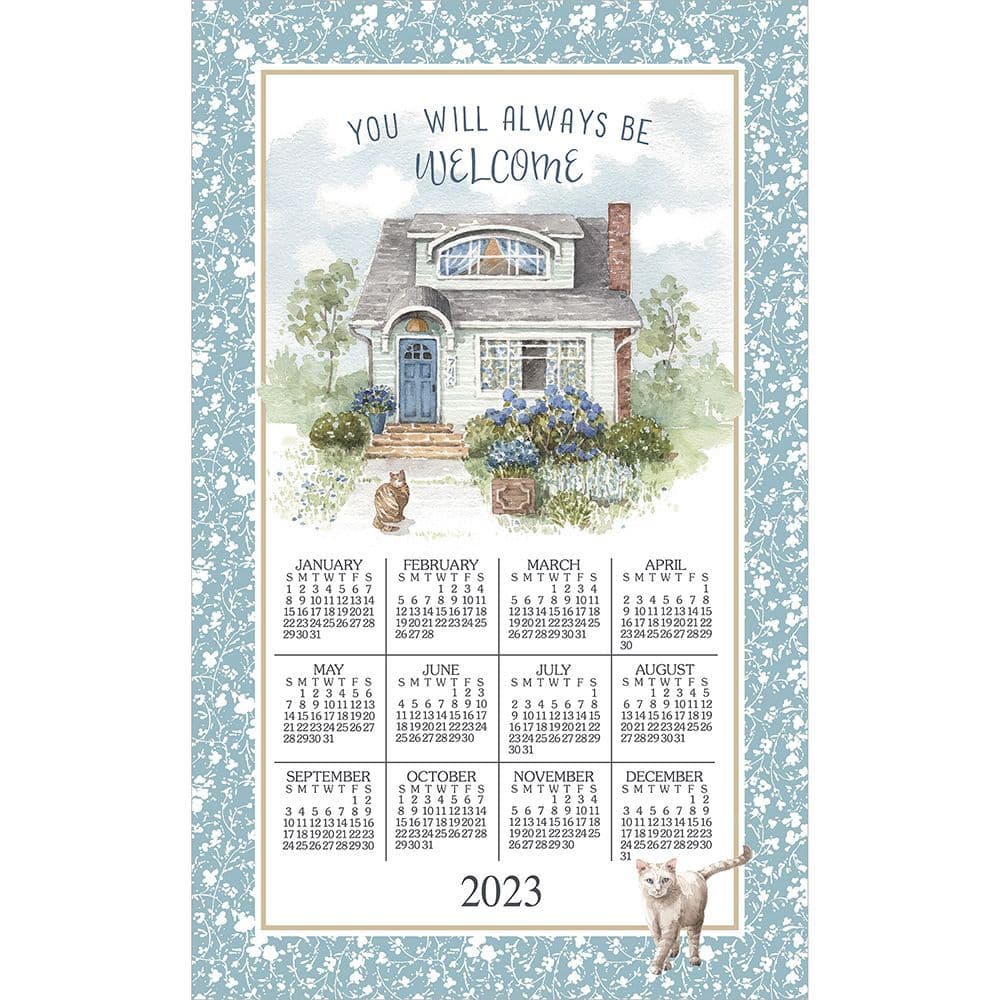 Welcome Home 2023Kitchen Towel Calendar