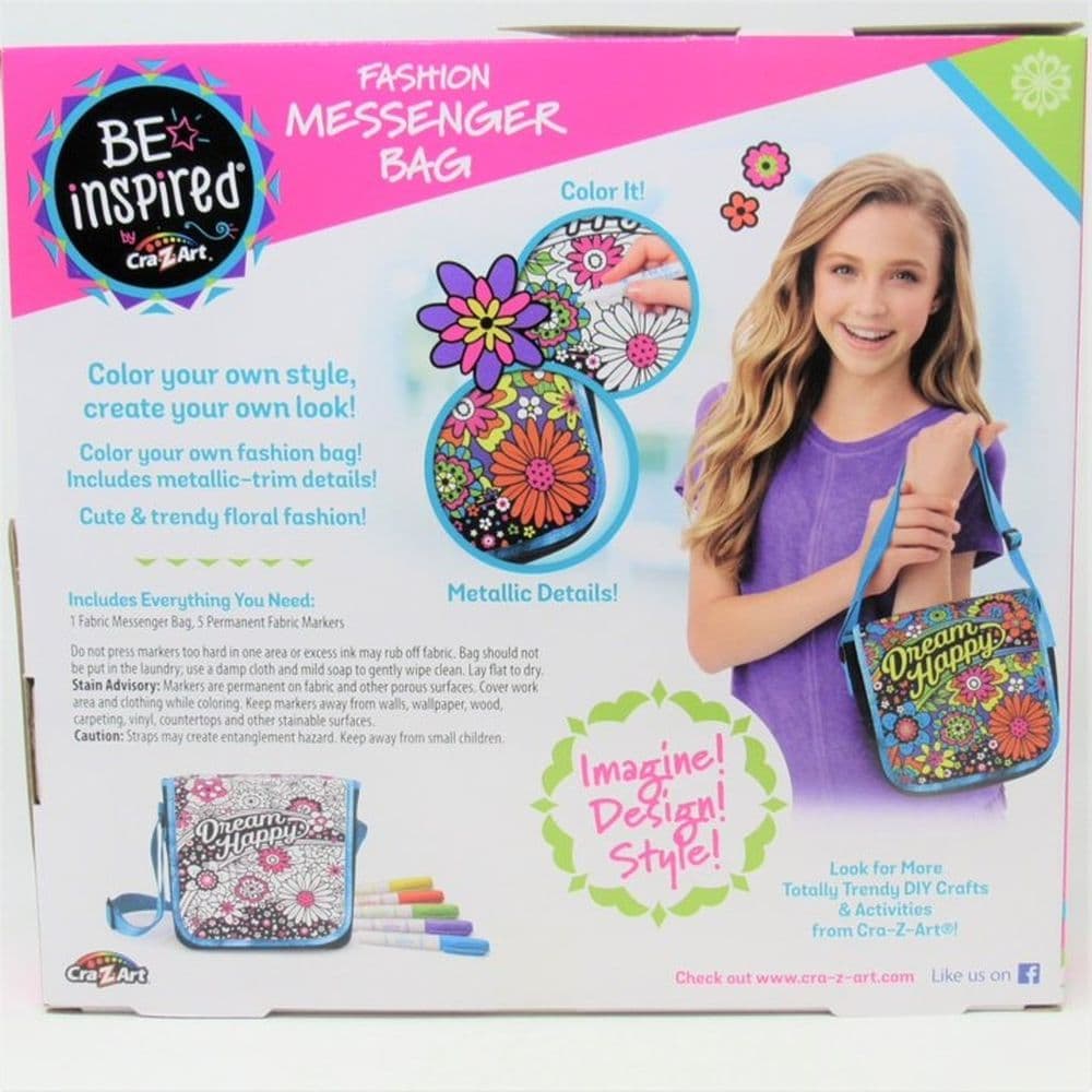 Cra-Z-Art Be Inspired Messenger Bag Coloring Design Kit First Alternate Image