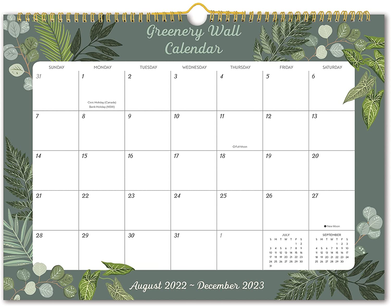 Sellers Publishing Greenery Designer HN 2023 Wall Calendar