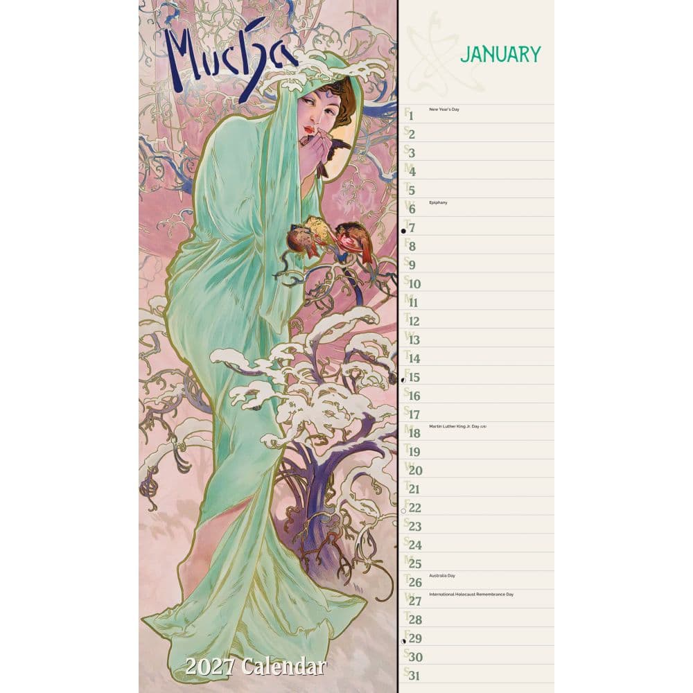 image Mucha 2027 Vertical Wall Calendar Main Image