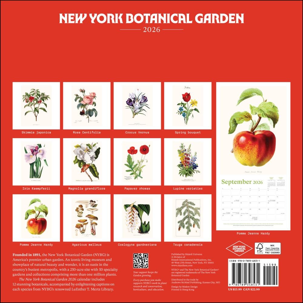 New York Botanical Garden 2026 Wall Calendar 
First Alternate Image 