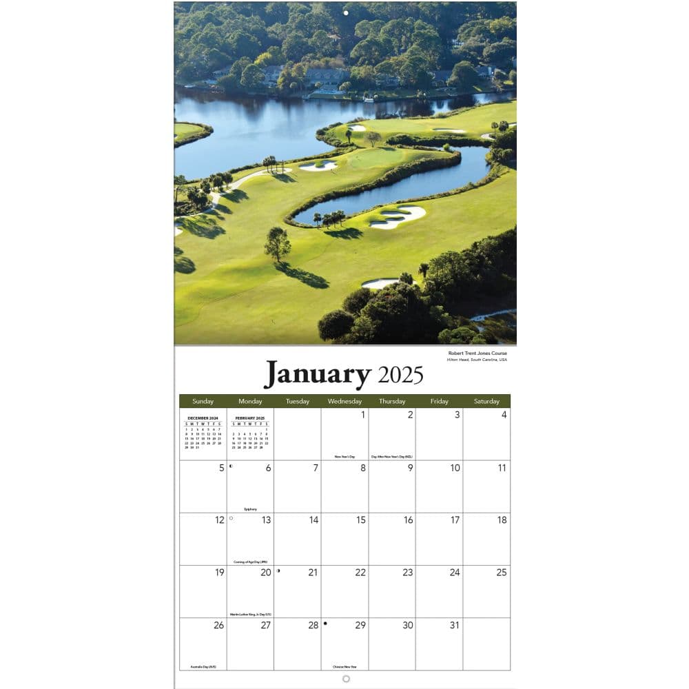 Golf Courses Photo 2025 Wall Calendar Second Alternate Image width="1000" height="1000"