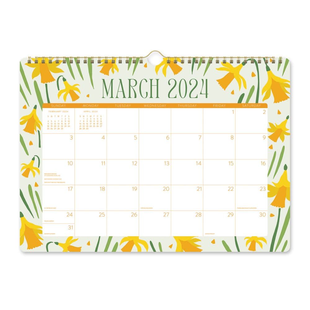 Flower Market Deluxe Spiral 2024 Wall Calendar