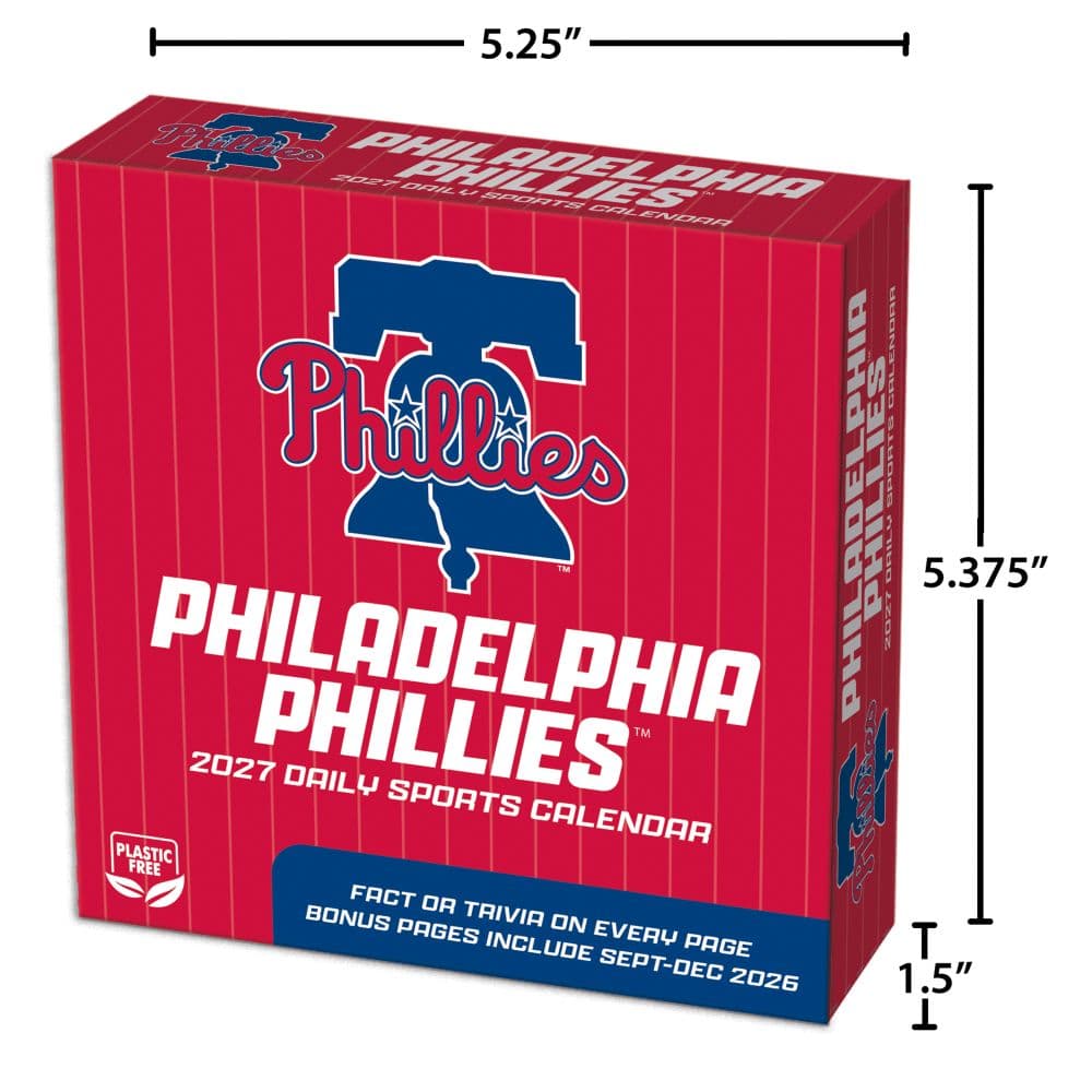 MLB Philadelphia Phillies 2027 Desk Calendar Fifth Alternate Image